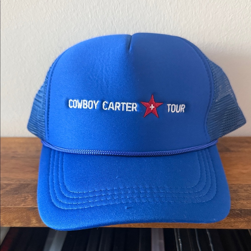 Blue Cowboy Carter Tour Trucker Hat